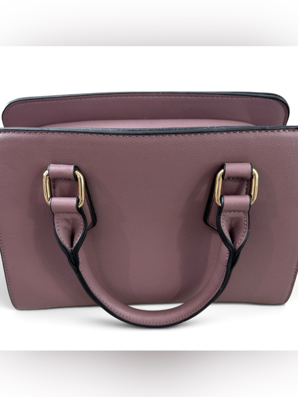 Women's Dusty Purple Rose Structured Top-Handle Satchel